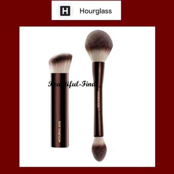HOURGLASS VEIL FOUNDATION VEIL DOUBLE END POWDER BRUSH SET NIB - Picture 1 of 7